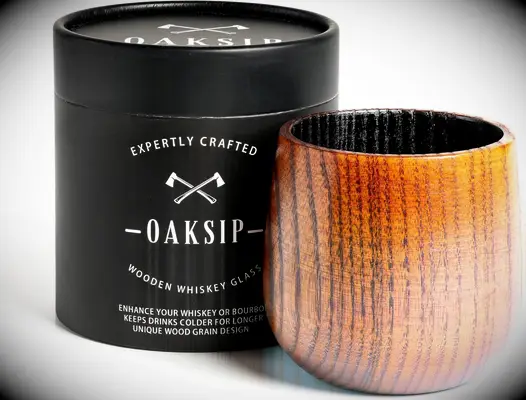 Whiskey-enhancing tumbler wooden anniversary gift