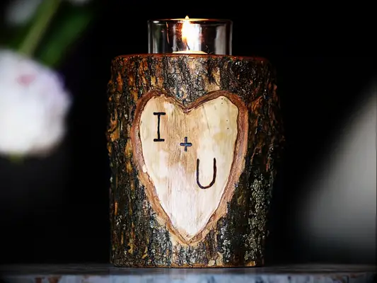 personalized wooden candle holder for the best anniversary gift