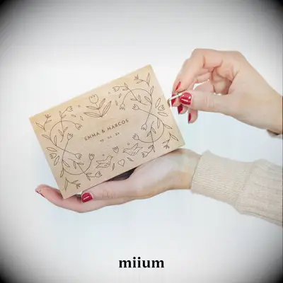 Personalized music box wooden anniversary gift