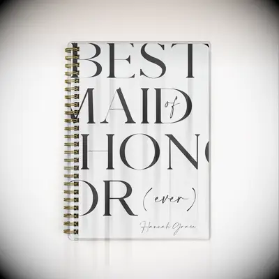Maid of honor notebook proposal gift