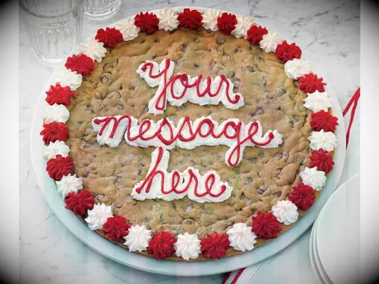 Chocolate chip cookie cake maid of honor proposal