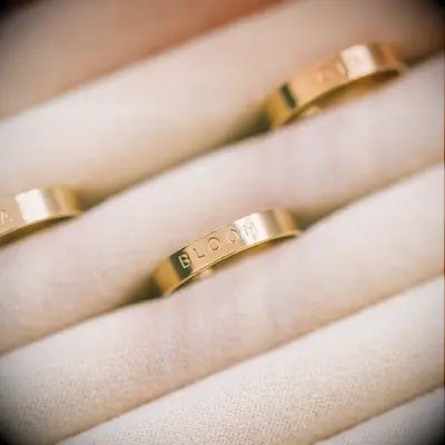 Custom engraved ring maid of honor proposal gift