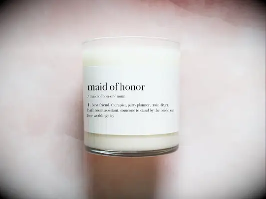 Maid of honor definition candle maid of honor proposal gift