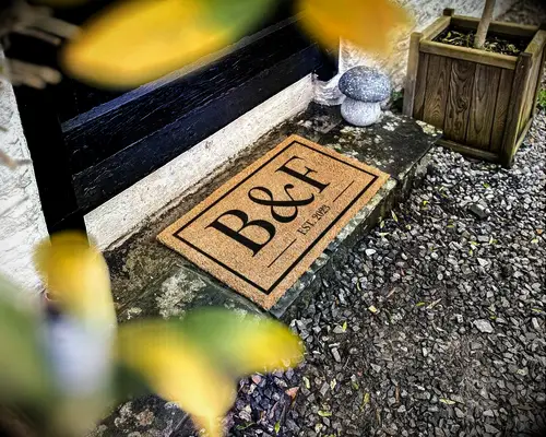 Customized welcome mat from Etsy