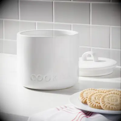 White cookie jar from Target