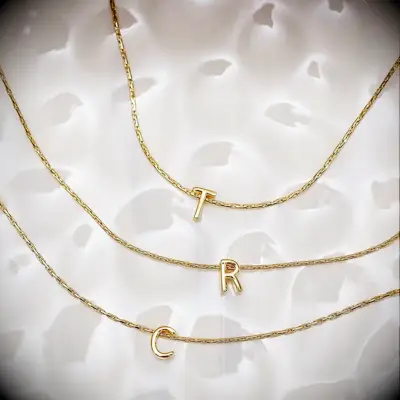 Alphabet necklaces bachelorette party favor