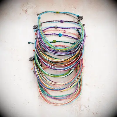 Beachy friendship bracelets bachelorette party favors