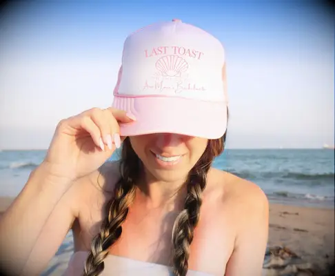 Personalized trucker hat bachelorette party favor