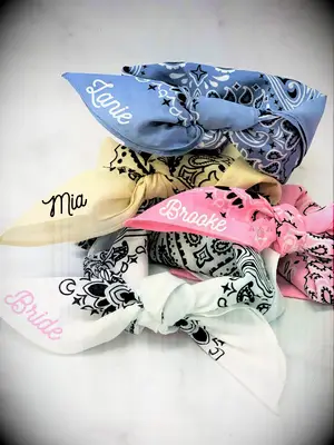 Fun bachelorette party favor personalized bandana
