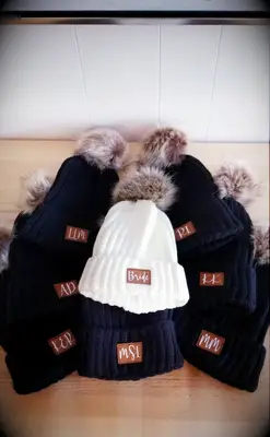 Personalized beanies bachelorette party favor