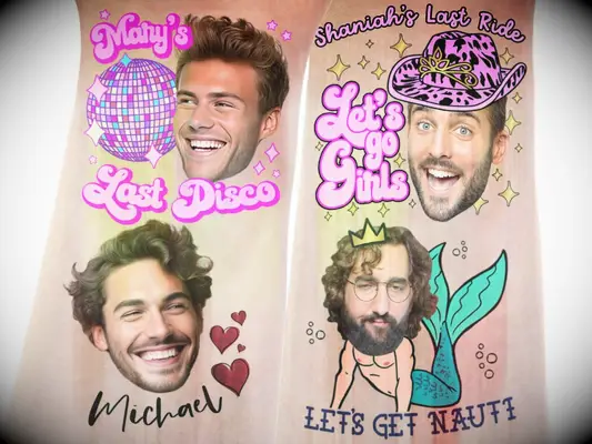 Custom face tattoos bachelorette party favors