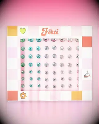 Pastel face gems bachelorette party favors