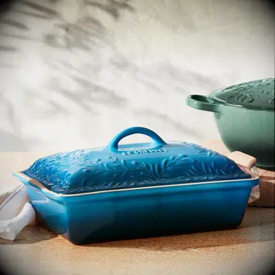 Blue Dutch oven from Le Creuset