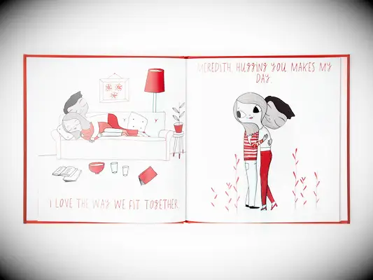 Cute custom book romantic gift for partner