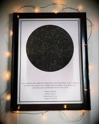 Personalized star map for your romantic partner