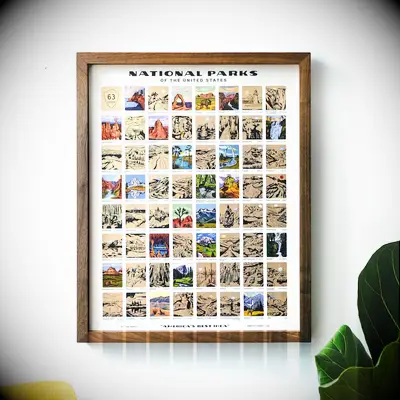 National Parks of the US from NativeMaps on Etsy