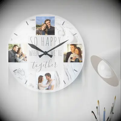 personalized photo clock for your partner on their special day