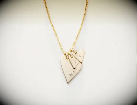 Initial heart-shaped necklace romantic gift idea