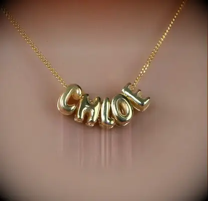 Personalized gold necklace