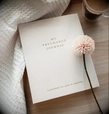 Cream pregnancy journal gift for pregnant wife