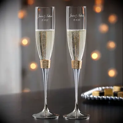 Custom champagne flutes