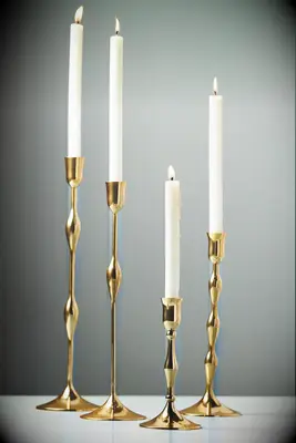 Gold candle holders