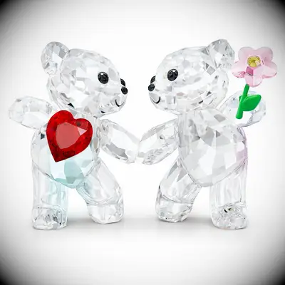 Glass bear figurines 26th anniversary gifts