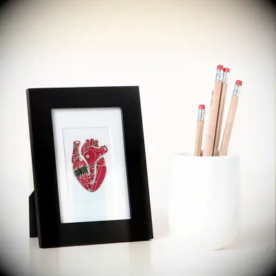 Unique circuit board art 26th anniversary gift