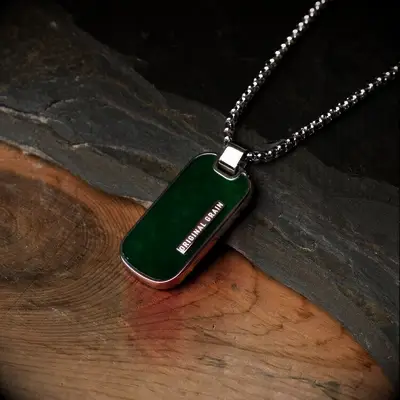 Jade dog tag 26th anniversary gift
