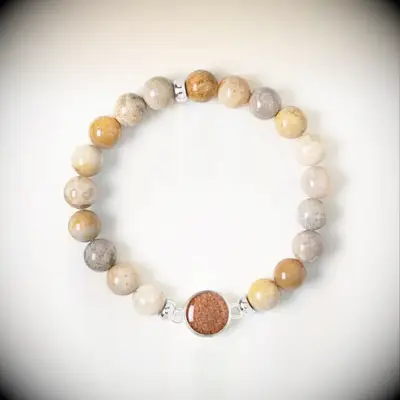 Coral Jade Sand Bracelet 26th anniversary gift