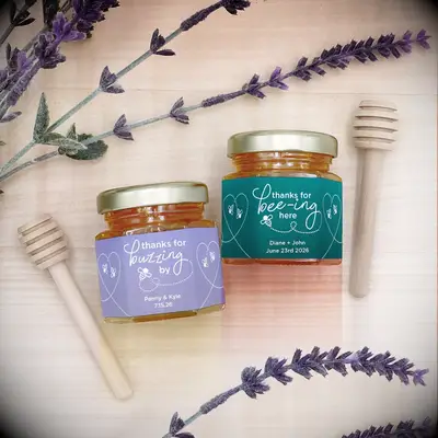 Personalized honey jars