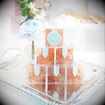 Champagne gummy bears by Sugarfina bridal shower favor