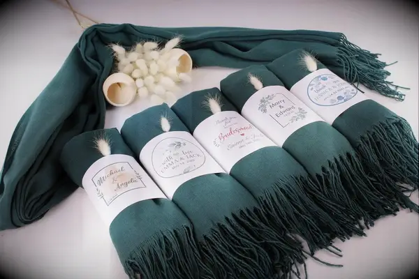 Elegant blue pashminas