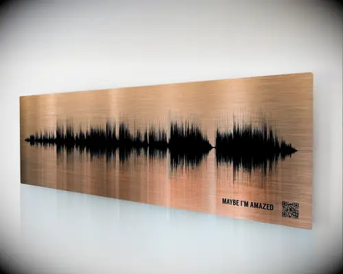 Bronze soundwave wall art