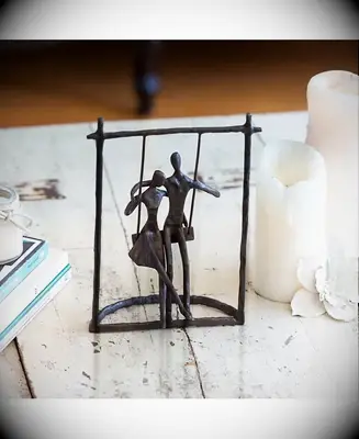 Bronze couple sculpture