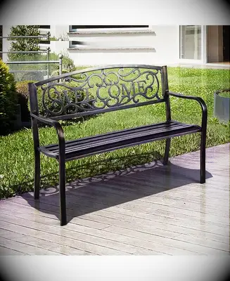 Bronze welcome bench