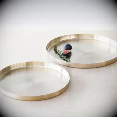 Bronze serving trays