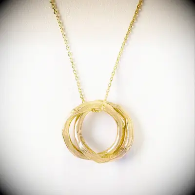 Bronze interlocking rings necklace from Uncommon Goods