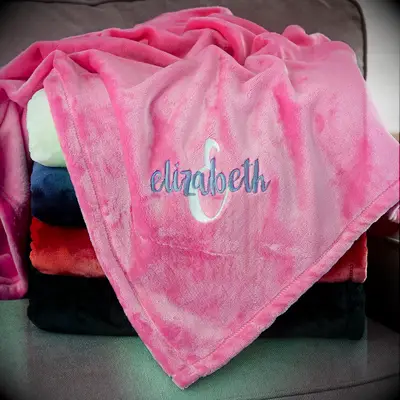 Personalization Mall personalized fleece blanket bridesmaid gift