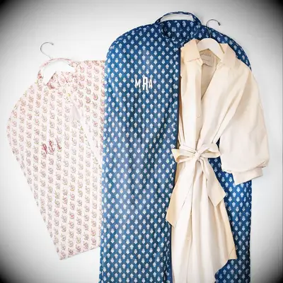 Colorful garment bag bridesmaid gift