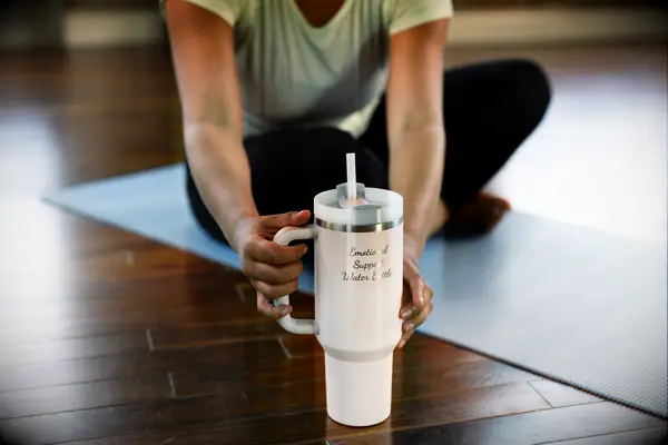 Laser engraved with a quote Stanely cup bridesmaid gift