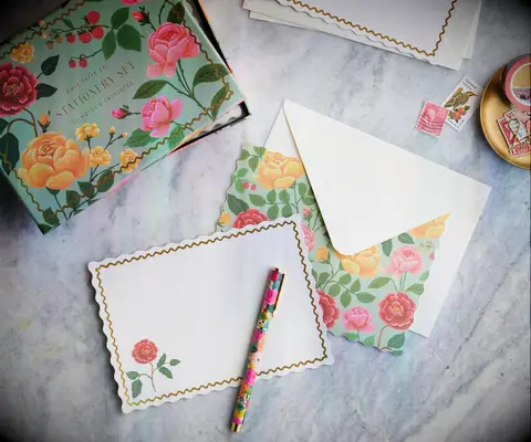 Floral stationery set bridesmaid gift