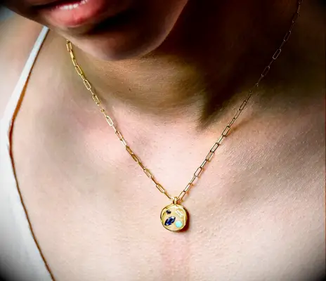 Birthdate pendant necklace bridesmaid gift