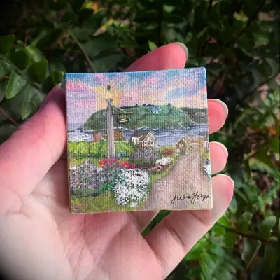 Custom mini acrylic painting bridesmaid gift