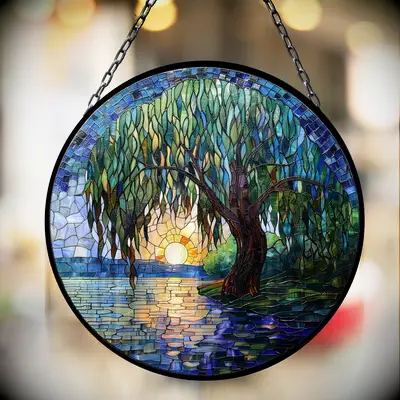 Glass suncatcher for anniversary gift