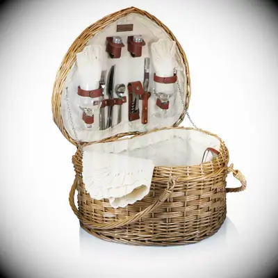 Heart-Shaped Picnic Basket