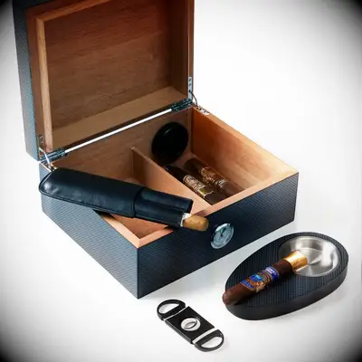 Cigar box gift idea for groom from Mark & Graham. 