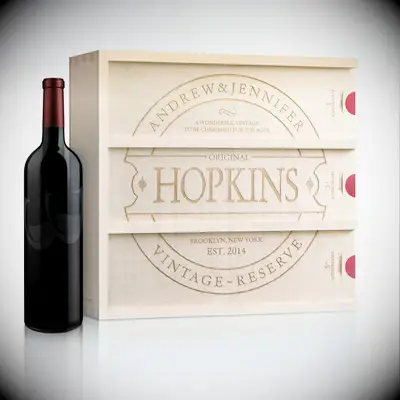 Anniversary wine box gift idea for groom from best man. 