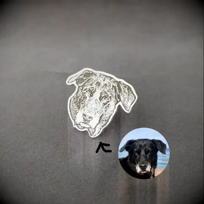 Pet lapel pin gift idea for groom from best man. 