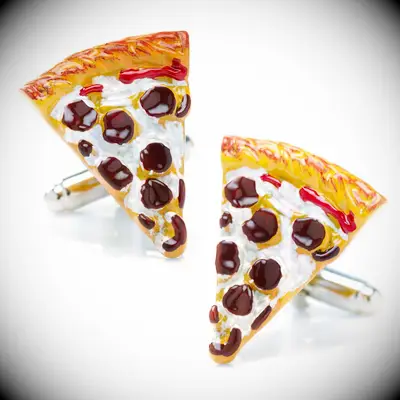 Quirky cufflink gift idea for groom from best man. 